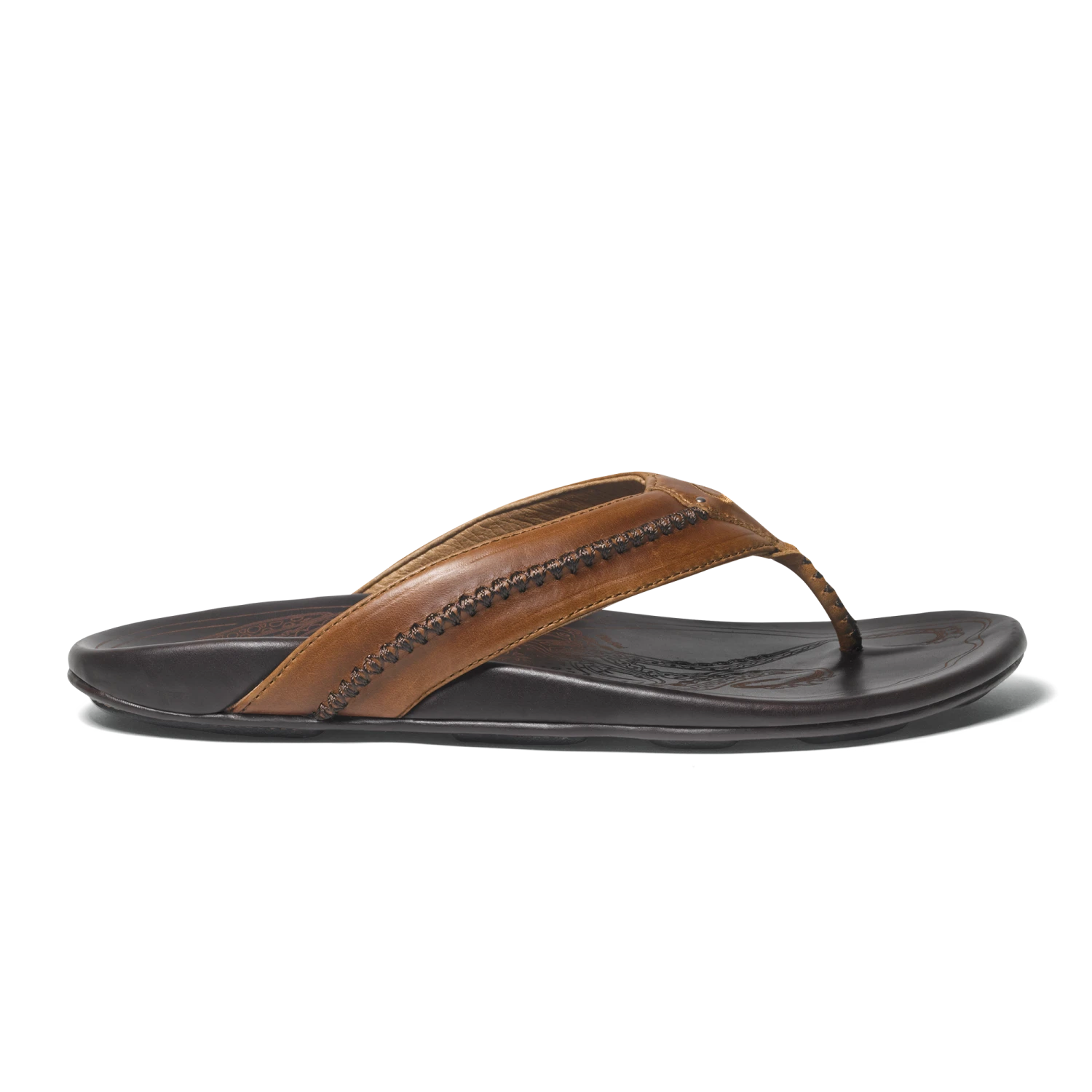OluKai Mea Ola – Tan / Dark Java