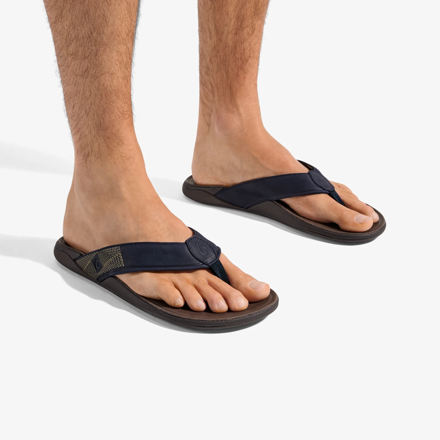 OluKai Tuahine – Trench Blue / Dark Wood - Image 7