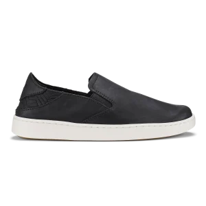 OluKai Pehuea Leather-Onyx / Onyx