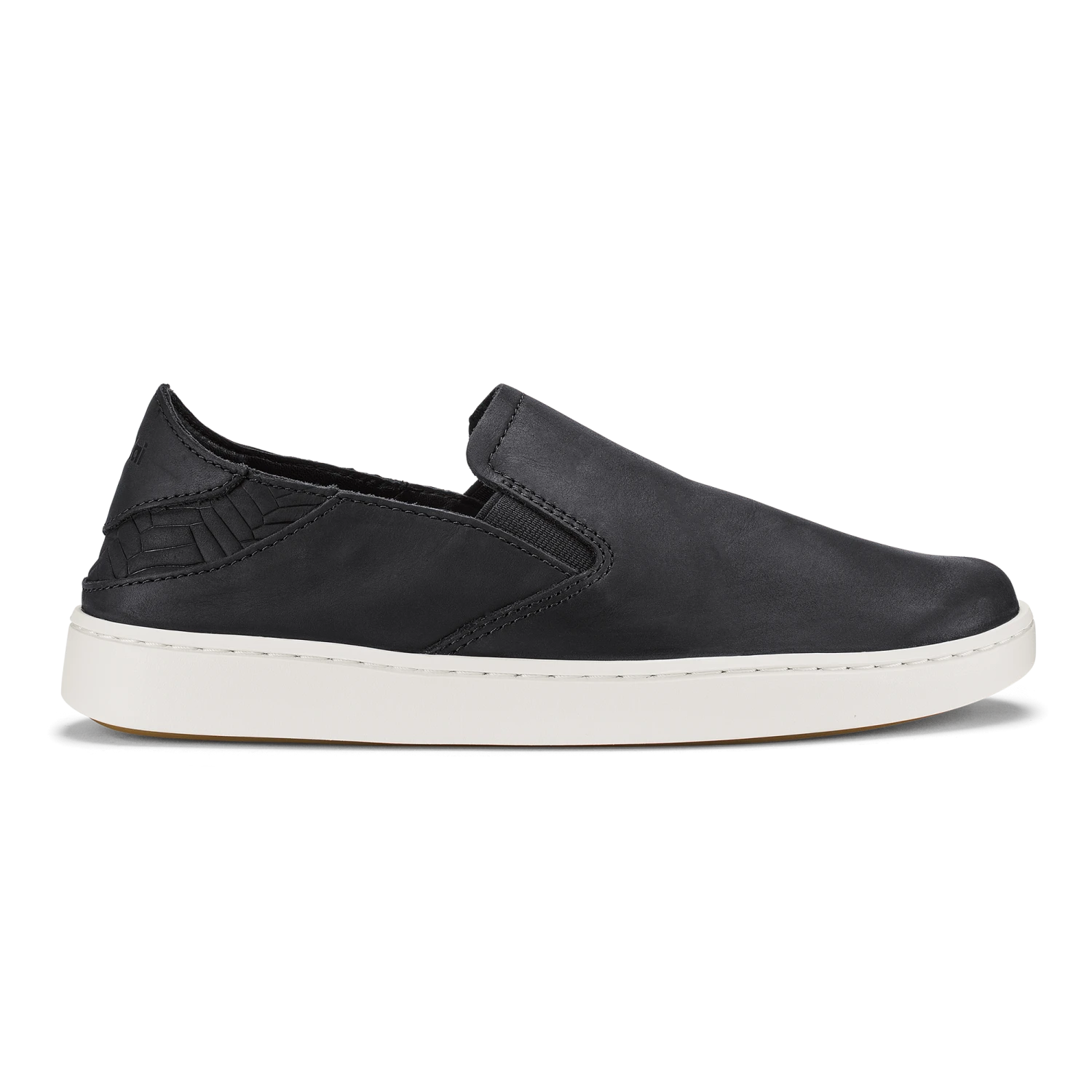 OluKai Pehuea Leather-Onyx / Onyx